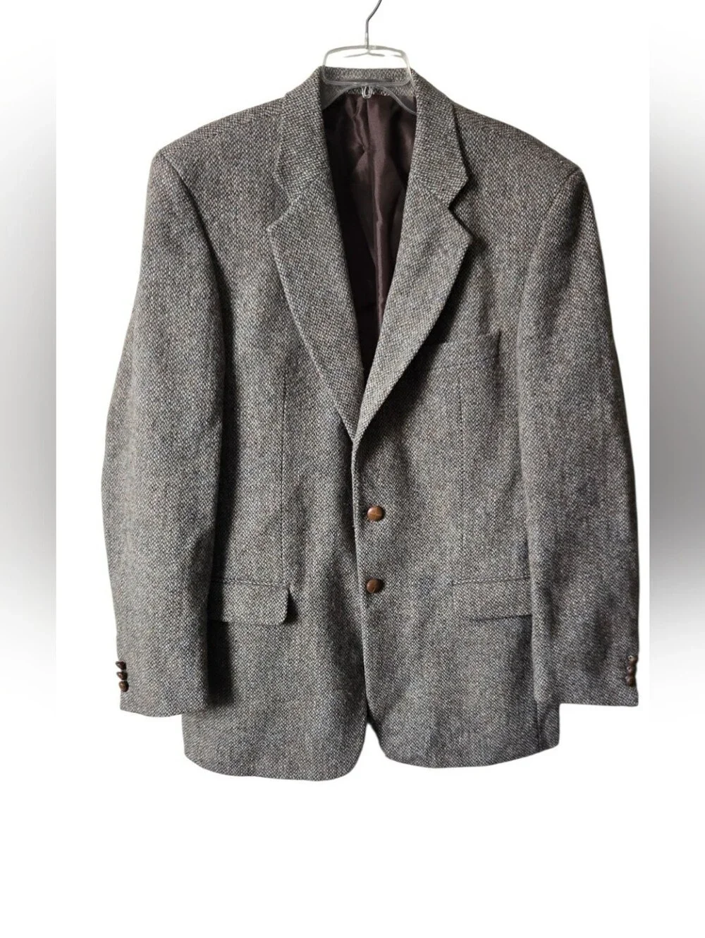 VTG Brook Taverner Harris Tweed Wool Blazer Jacket 42L